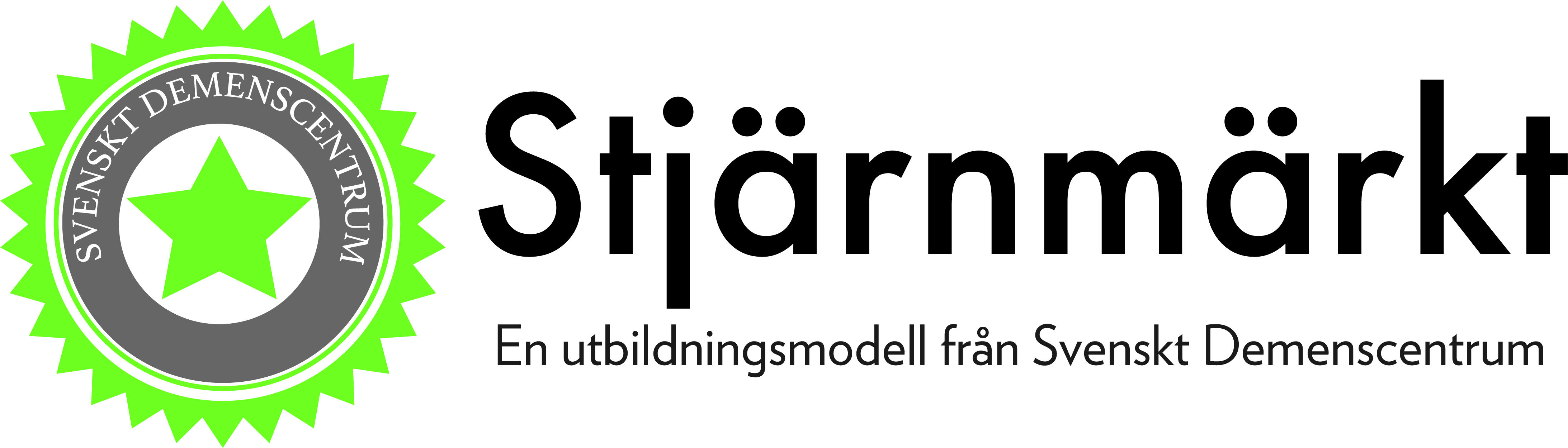 Logotypen för utbildningsmodellen Stjärnmärkt, som Svenskt Demenscentrum står bakom
